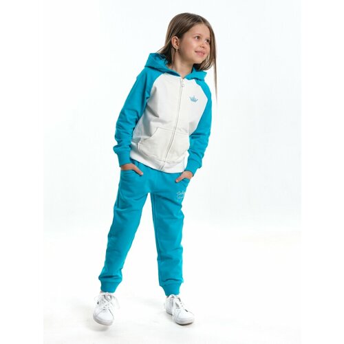 спортивный костюм mini maxi для девочки, бирюзовый