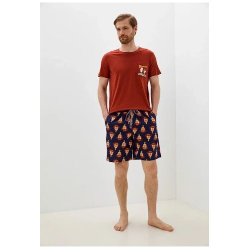 мужская пижама indefini, красная