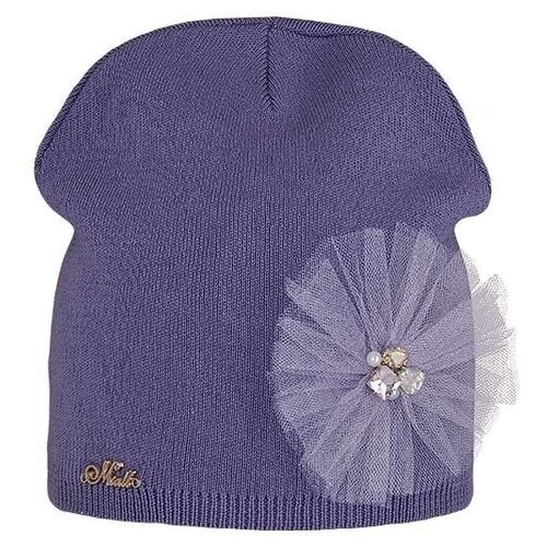 шерстяные шапка mialt для девочки, фиолетовая