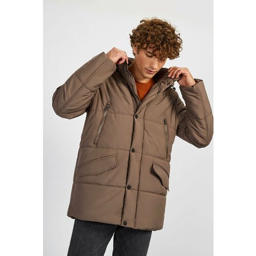 мужская утепленные куртка baon, коричневая
