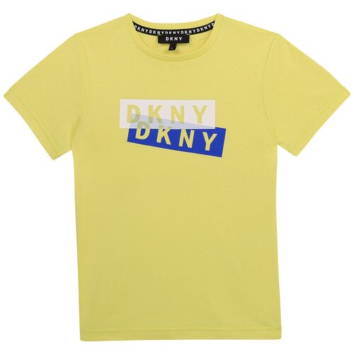 футболка с коротким рукавом dkny для мальчика, желтая