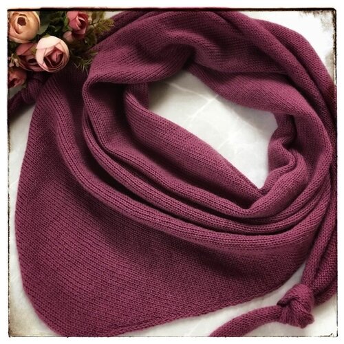 женский шерстяные шарф handmade by nataliya bulgakova, розовый