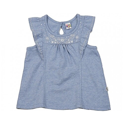 блузка mini maxi для девочки, голубая