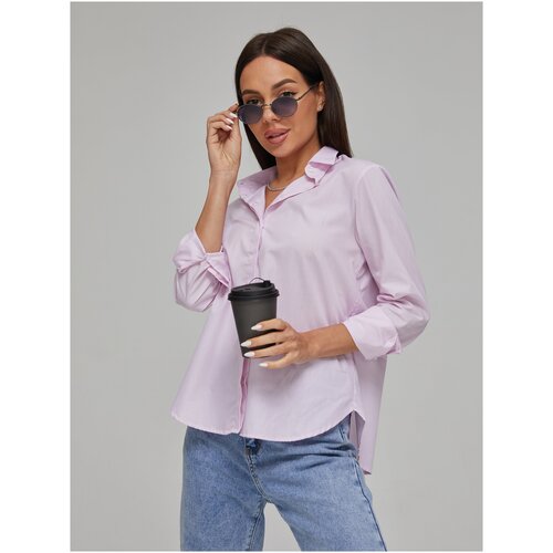 женская рубашка с длинным рукавом colletto nuovo, розовая
