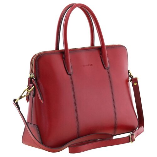 женская кожаные сумка bruno perri, красная