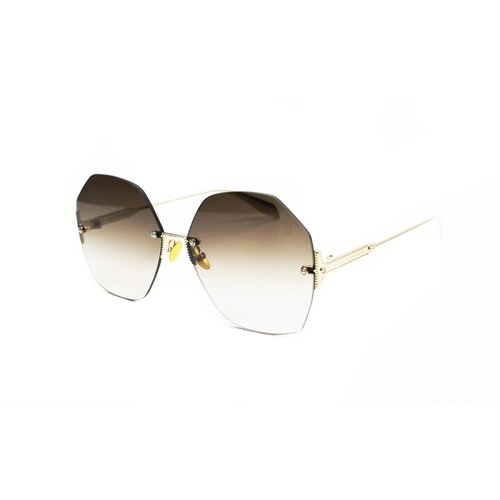 женские солнцезащитные очки alexander mcqueen, золотые