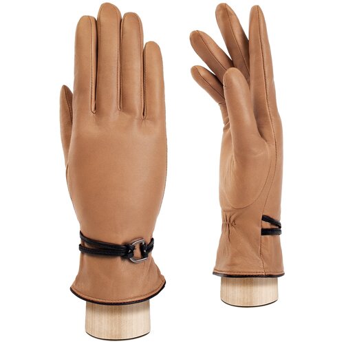 женские кожаные перчатки eleganzza, коричневые