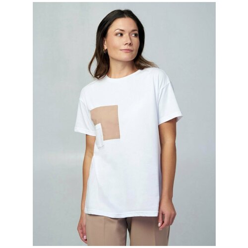 женская футболка t-lab, белая