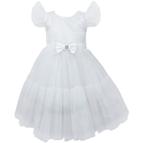 платье техноткань для девочки, белое