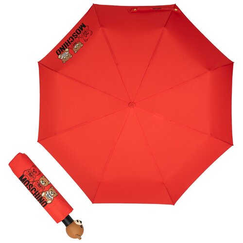 женский складные зонт moschino, красный