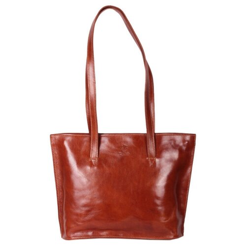 женская кожаные сумка mia donna, оранжевая