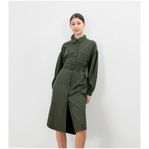 женское платье-рубашки pompa, зеленое