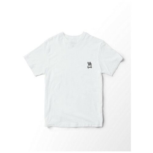 мужская футболка с круглым вырезом minimal trend, белая