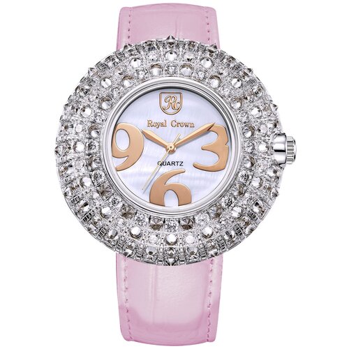 женские часы royal crown, розовые