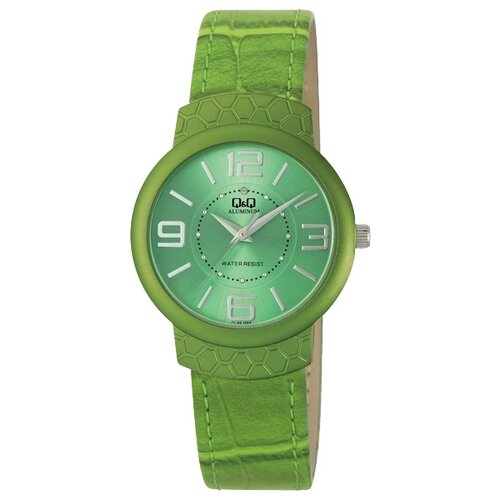 женские часы q&q, зеленые