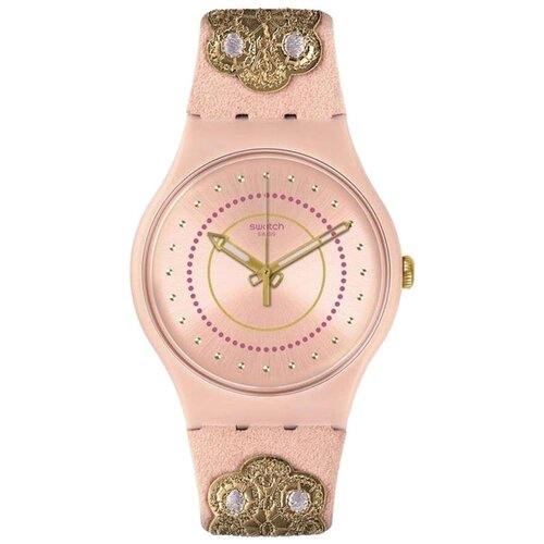 женские часы swatch, розовые