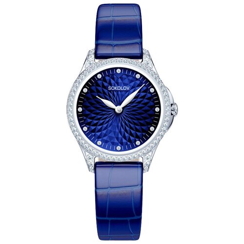 женские часы sokolov, синие