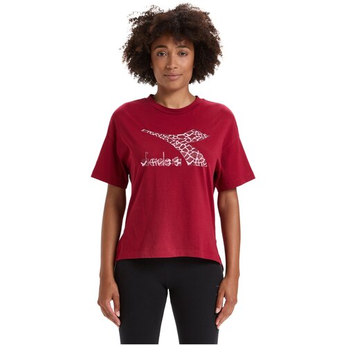 женская спортивные футболка diadora, красная