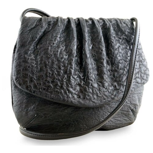 женская кожаные сумка exotic leather, черная