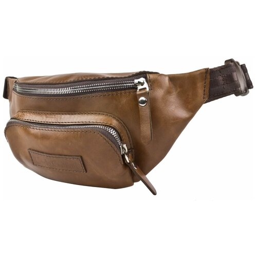 мужская кожаные сумка carlo gattini, коричневая