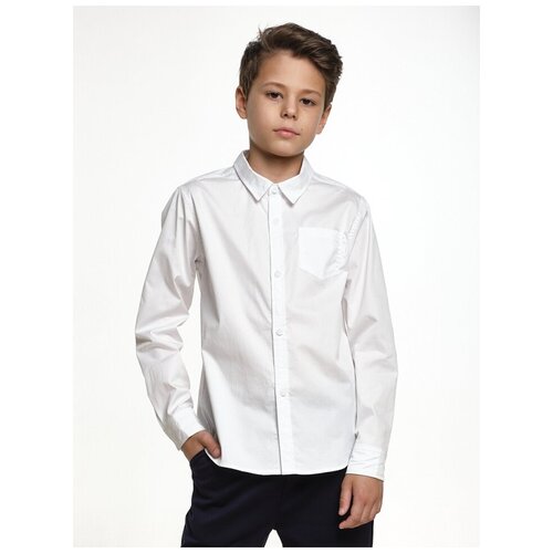 рубашка mini maxi для мальчика, белая