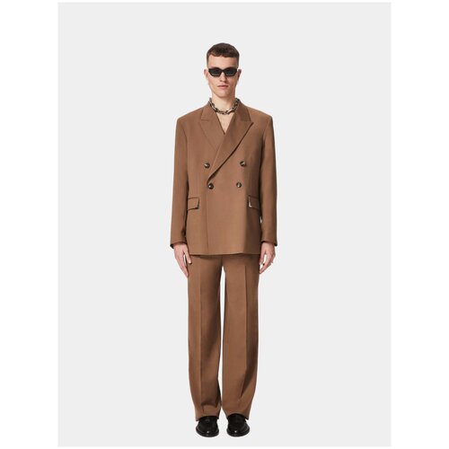 мужские шерстяные брюки han kjobenhavn, коричневые
