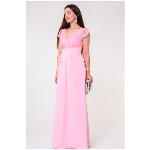 женское платье макси мамабэль, розовое