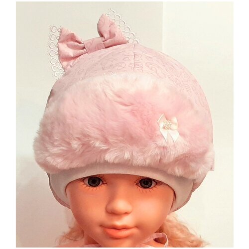 шапка бастет для девочки, розовая