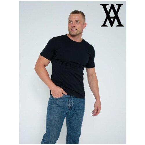 мужская футболка с коротким рукавом avanzado, черная