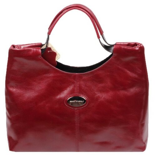 женская кожаные сумка mattioli, красная