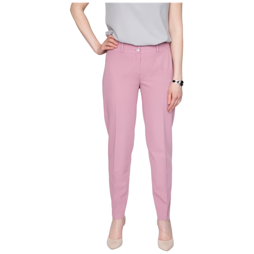 женские классические брюки галар, розовые