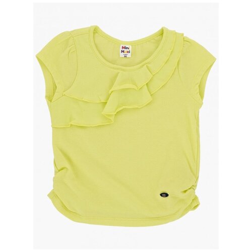 футболка mini maxi для девочки, желтая