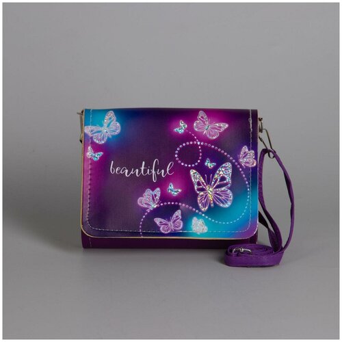 сумка для обуви promarket для девочки, фиолетовая