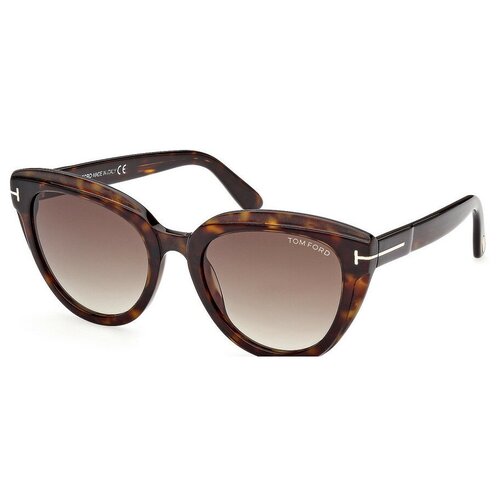 женские солнцезащитные очки tom ford, коричневые