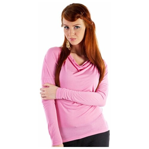 женский топ с длинным рукавом mondigo, розовый