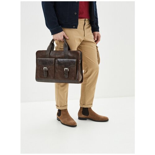 мужская сумка через плечо igermann, коричневая
