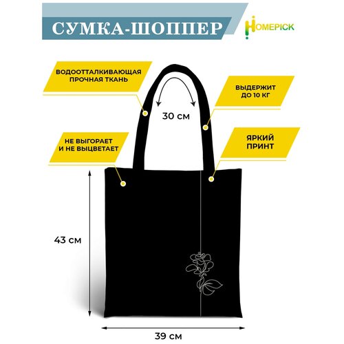 женская сумка-шоперы homepick, черная