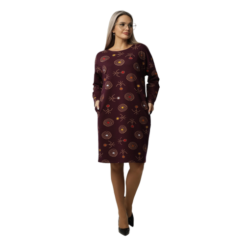 женское кожаные платье elenatex/n.e.w, коричневое
