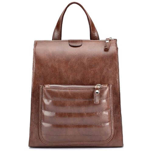 женский кожаные рюкзак мастерская сумок кожинка, коричневый