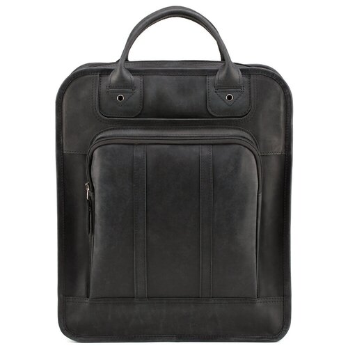 мужская сумка через плечо мастерская сумок кожинка, черная