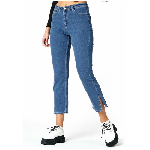 женские джинсы клеш нет бренда, синие