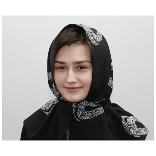 женский шелковые платок мария, черный
