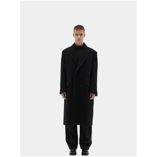 мужское шерстяное пальто brownyard, черное