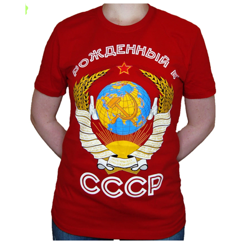 мужская футболка россия, красная