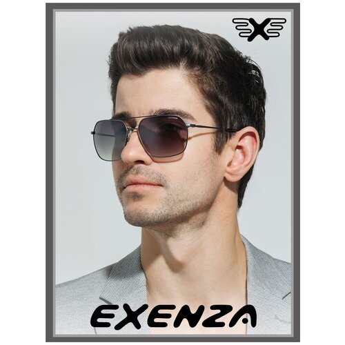 мужские солнцезащитные очки exenza, серебряные
