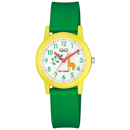 часы q&q для девочки, зеленые