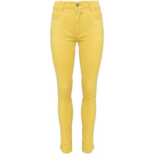 женские облегающие брюки blugirl folies, желтые