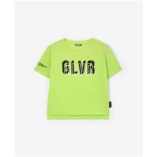 футболка с коротким рукавом gulliver для мальчика, зеленая