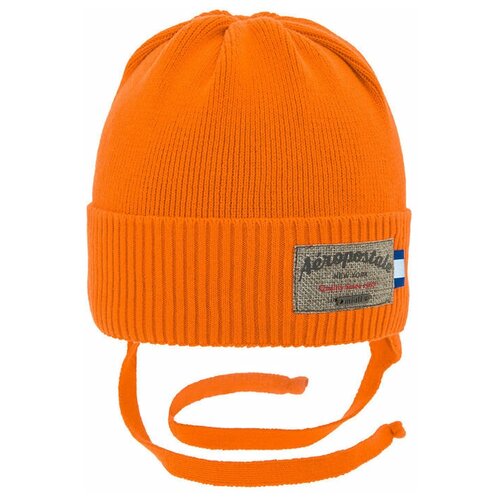 вязаные шапка mialt для мальчика, оранжевая