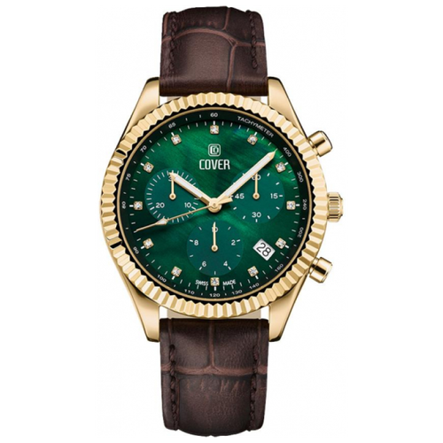женские часы cover, зеленые